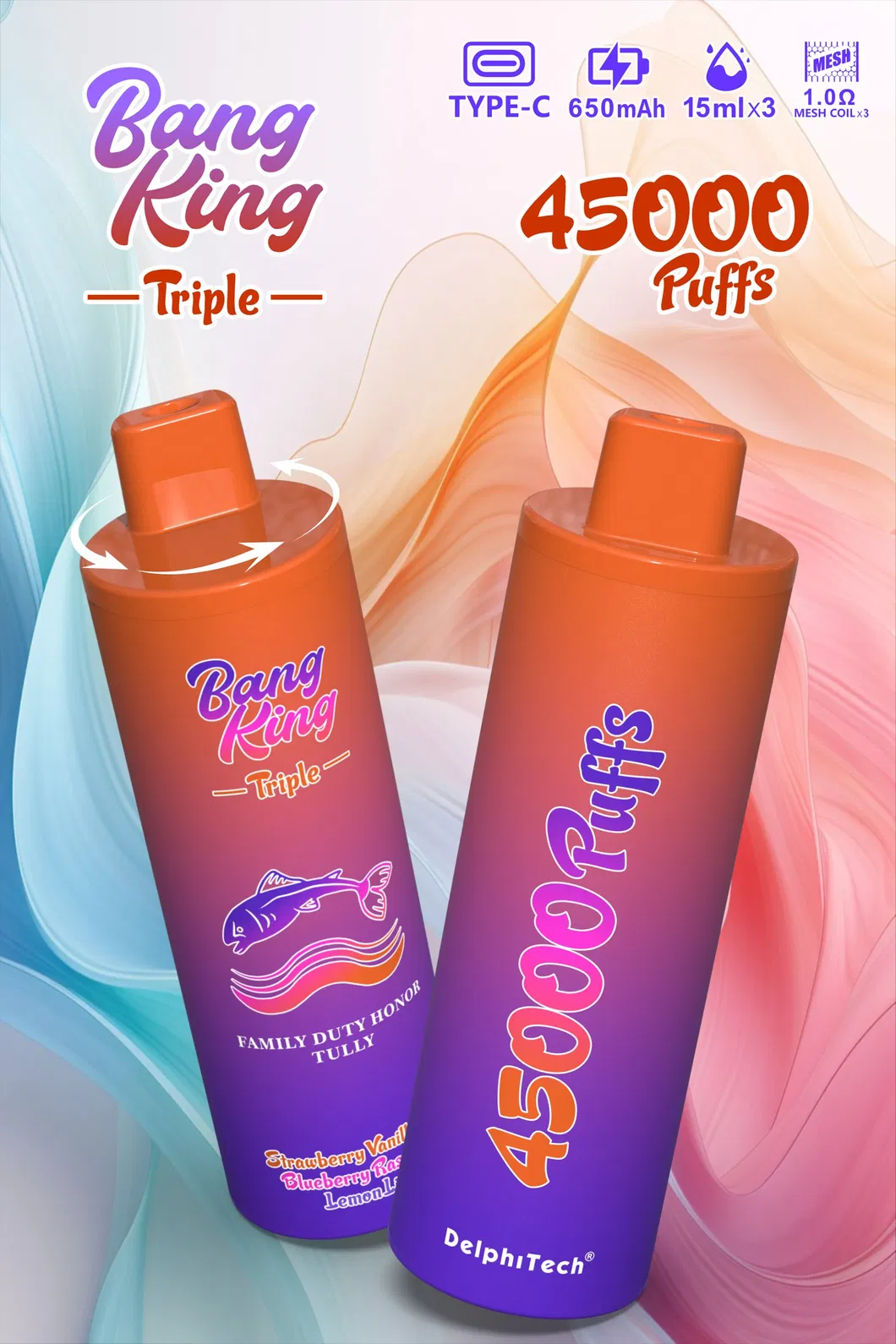 bang king puffs disposable vape in tripl