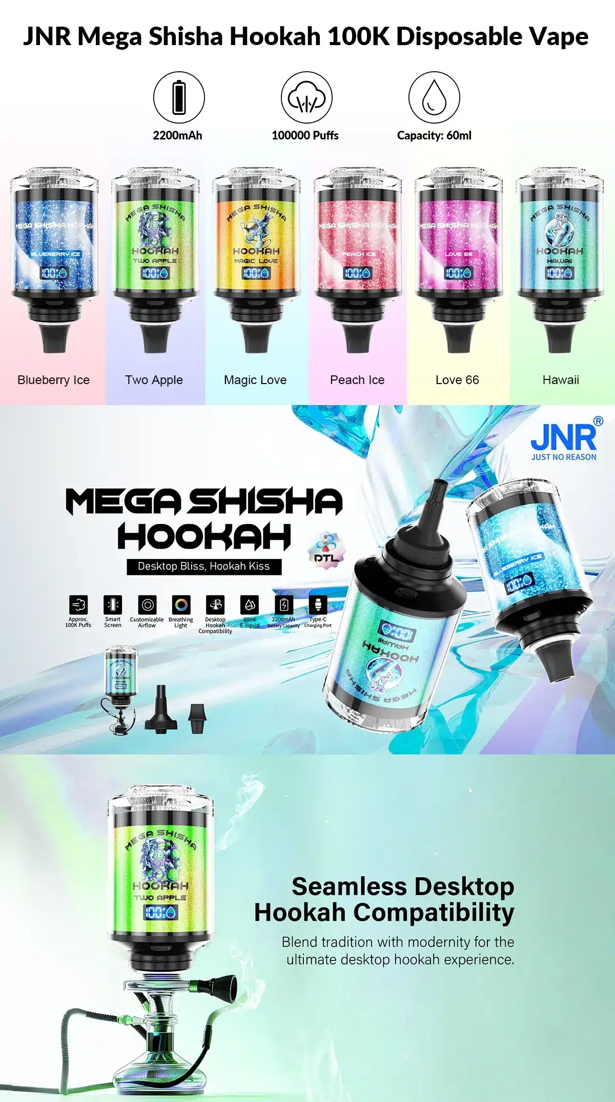 jnr mega shisha hookah 100k disposable vape 011
