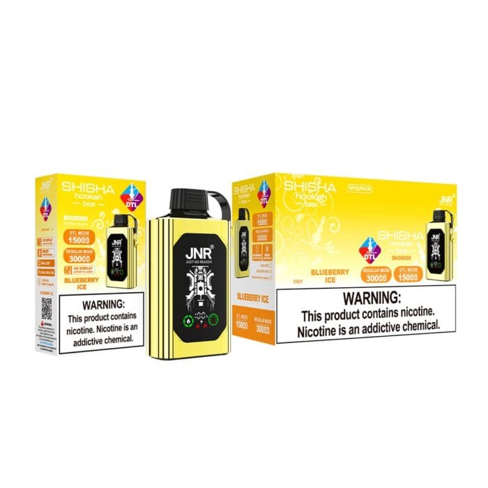 JNRJNR SHISHA Hookah box 20500 puff disposable vapeblueberry ice