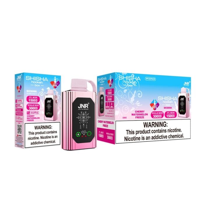 JNRJNR SHISHA Hookah box 20500 puff disposable vapecherry watermelon freeze