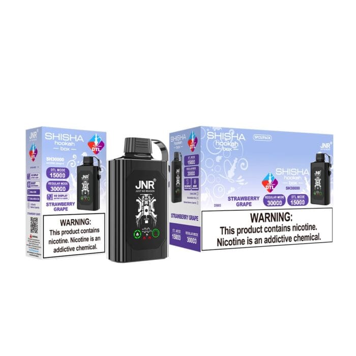 JNRJNR SHISHA Hookah box 20500 puff disposable vapestrawberry grape