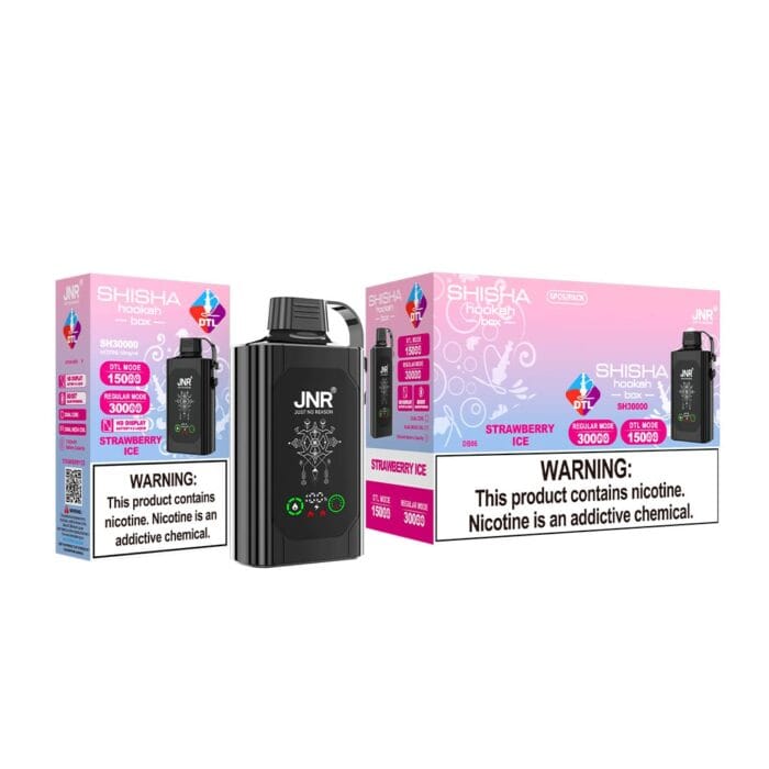 JNRJNR SHISHA Hookah box 20500 puff disposable vapestrawberry ice