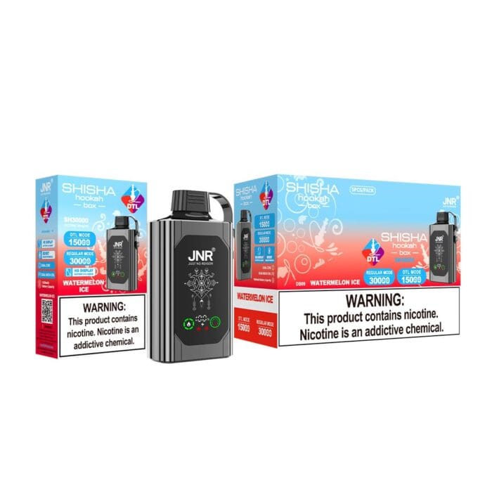 JNRJNR SHISHA Hookah box 20500 puff disposable vapewatermelon ice