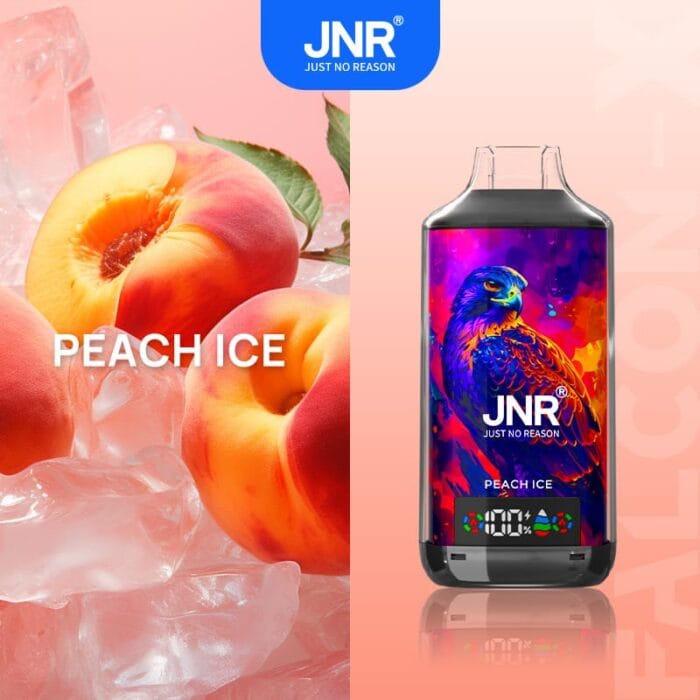 JNRjnr falcon X 18000 puff disposable vapepeach ice