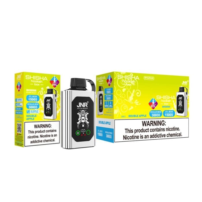 JNRJNR SHISHA Hookah box 20500 puff disposable vapedouble apple