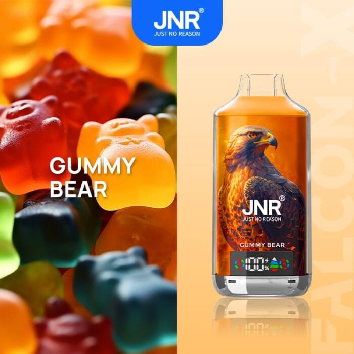 JNRjnr falcon X 18000 puff disposable vapegummy bear