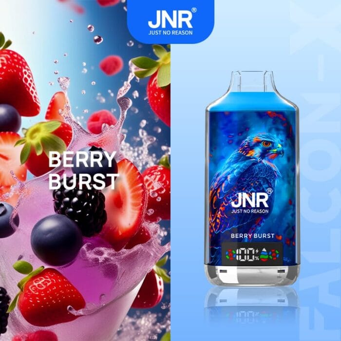 JNRjnr falcon X 18000 puff disposable vapeberry burst