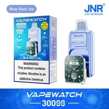 JNRJNR Vape Watch 30000 Puffs Disposable Vapeblue razz ice