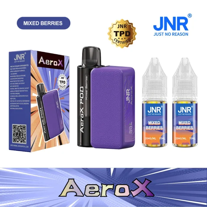 JNRjnr Areo X 32000 puff pod system with e liquidjnr areo x puff mixed berries