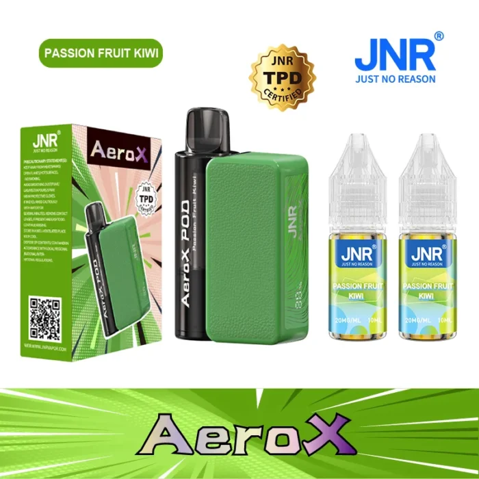 JNRjnr Areo X 32000 puff pod system with e liquidjnr areo x puff passion fruit kiwi