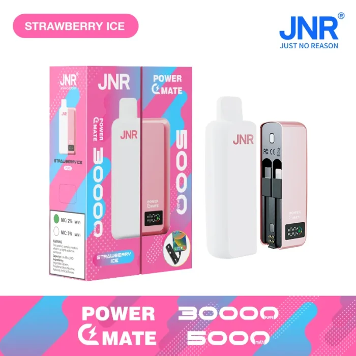 JNRJNR Power Mate 30000 Puffs disposable vapejnr power mate k puff vape strawberry ice