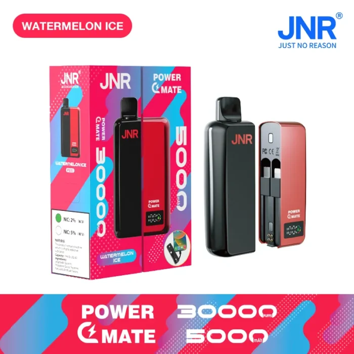 JNRJNR Power Mate 30000 Puffs disposable vapejnr power mate k puff vape watermelon ice