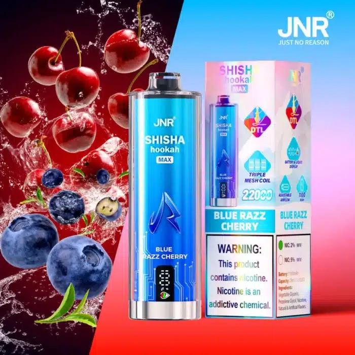imgi 350 24h vape jnr shisha max 22000 puffs blue razz cherry 940x940