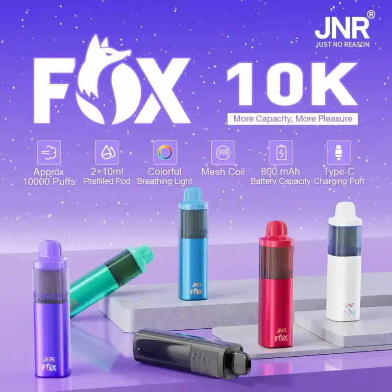 JNRJNR FOX 10K Puff 10000 Puffs Disposable Vape Reviewimgi 7 jnr fox replacable pod vape jnr wholesale main 2